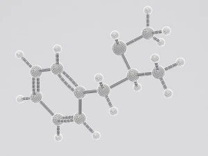 drug methaphetamine molecule 3D Model