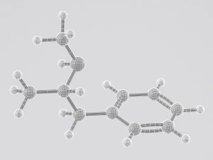drug methaphetamine molecule 3D Model
