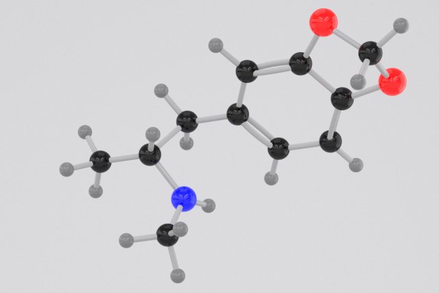 drug mdma ecstasy molly molecule Modèle 3D .c4d .max .obj .3ds .fbx .stl .blend 