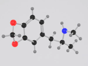drug mdma ecstasy molly molecule 3D Model