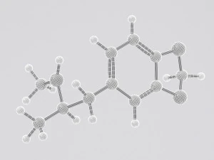 drug mdma ecstasy molly molecule 3D Model