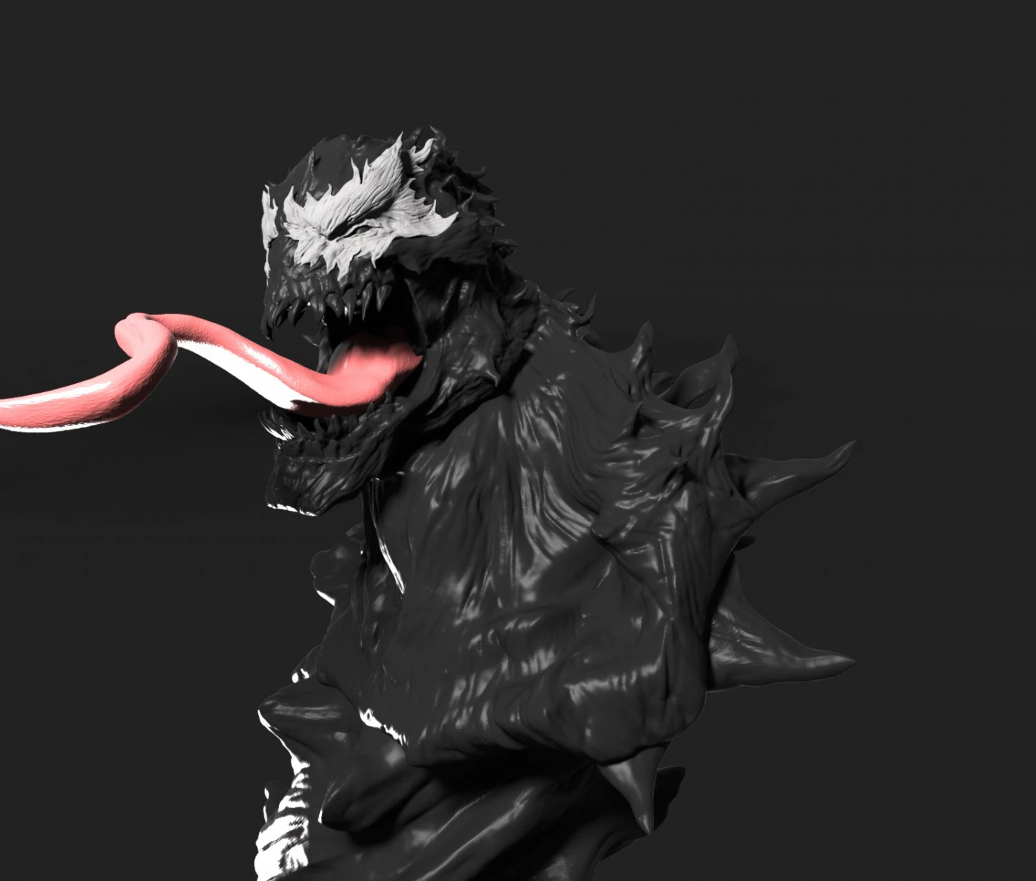 symbiote bust 3d print model 3D Print Model .c4d .max .obj .3ds .fbx .stl .blend 