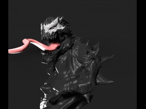 symbiote bust 3d print model Model Cetak 3D