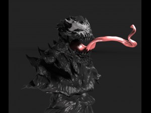 symbiote bust 3d print model Modelo de impresión 3D