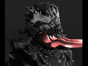 symbiote bust 3d print model Modelo de impresión 3D