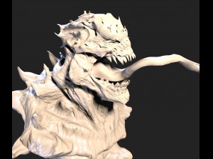 symbiote bust 3d print model Modelo de impresión 3D