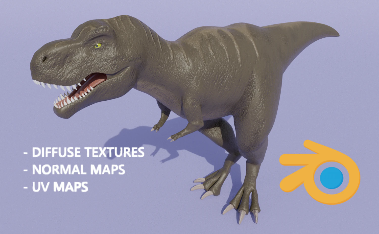 t-rex dinosaur detailed 3D Model .c4d .max .obj .3ds .fbx .stl .blend 