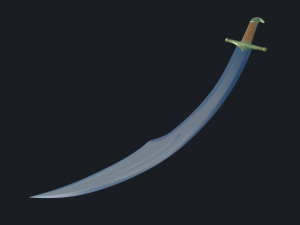 scimitar sword 3D मॉडल
