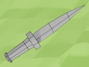cartoon dagger 3D Model