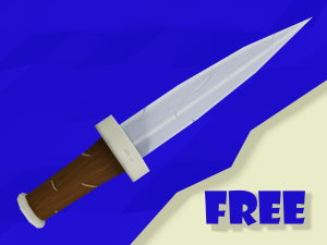 cartoon dagger 3D 模型