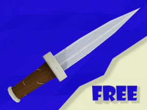 cartoon dagger 3D Model