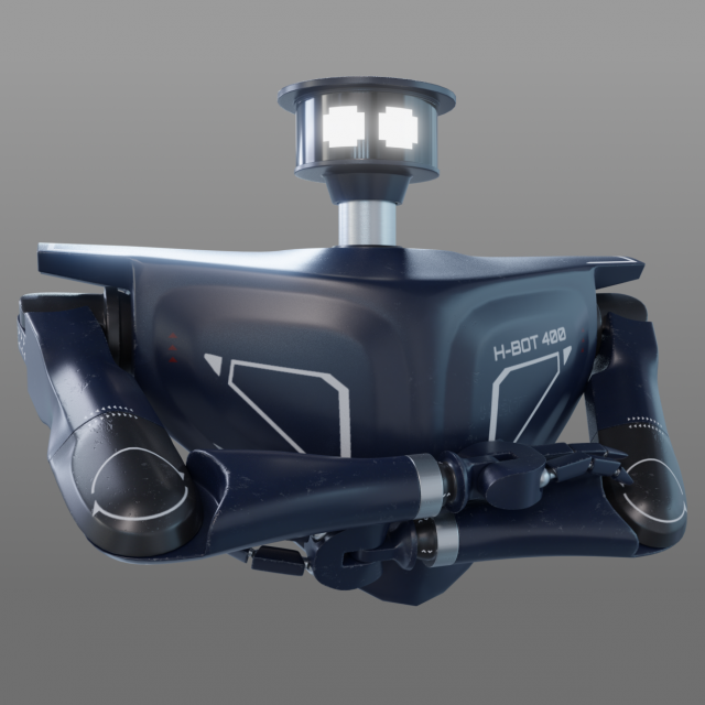 cartoon sci-fi robot 3D Model .c4d .max .obj .3ds .fbx .stl .blend