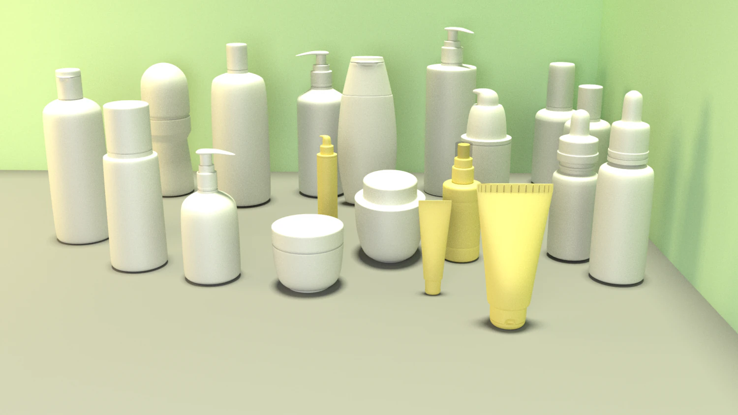 modelos de cosméticos - creme perfume roll-on Modelo 3D .c4d .max .obj .3ds .fbx .stl .blend