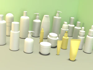 modelos de cosm&eacute;ticos - creme perfume roll-on Modelo 3D