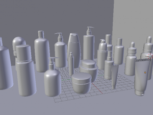 cosmetics models - cream perfume roll-on Modèle 3D