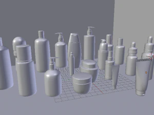 modelos de cosm&eacute;ticos - creme perfume roll-on Modelo 3D