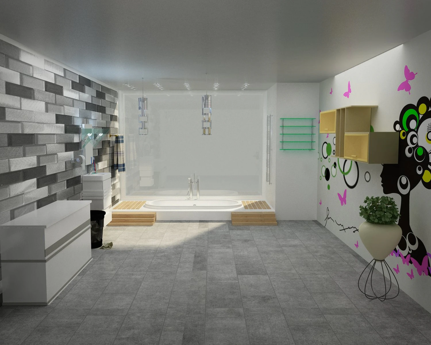 bothroom 3d 3D Model .c4d .max .obj .3ds .fbx .stl .blend