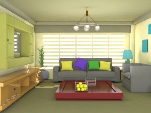 living room interior 3D Model