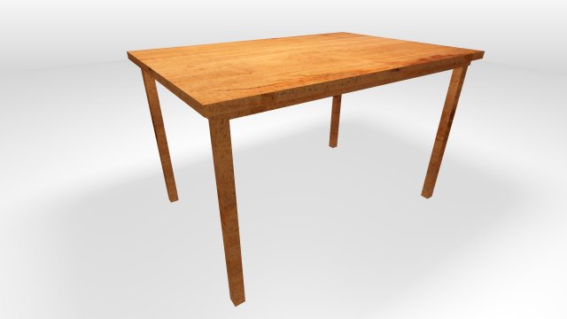 low poly wooden table 3D Model .c4d .max .obj .3ds .fbx .stl .blend 