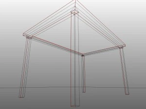 low poly wooden table 3D Model