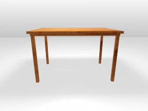 low poly wooden table 3D Model