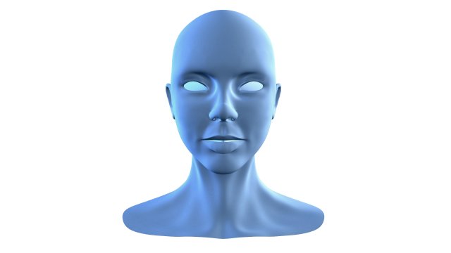 beautiful woman head base mesh Model 3D .c4d .max .obj .3ds .fbx .stl .blend 