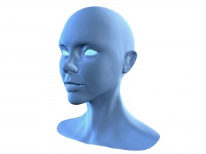 beautiful woman head base mesh Model 3D