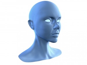 beautiful woman head base mesh Model 3D