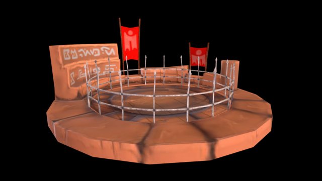 sand arena by sqmix 3D Model .c4d .max .obj .3ds .fbx .stl .blend 