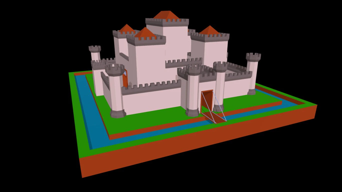 castle by sqmix 3D Model .c4d .max .obj .3ds .fbx .stl .blend 
