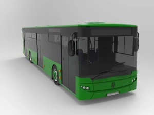 bus laz-a183 citylaz-12 by sqmix 3D Model
