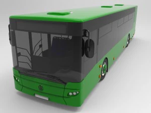bus laz-a183 citylaz-12 by sqmix 3D Model