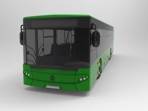 bus laz-a183 citylaz-12 by sqmix 3D Model