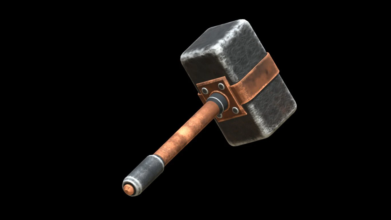 war hammer by sqmix 3D Model .c4d .max .obj .3ds .fbx .stl .blend 