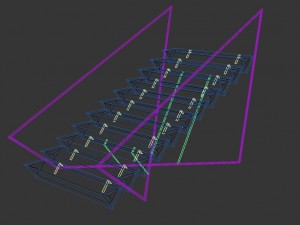 morden triangular stair 3D Model