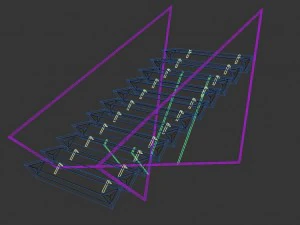 morden triangular stair 3D Model