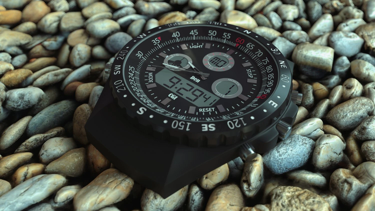 detailed watch face part 3D Model .c4d .max .obj .3ds .fbx .stl .blend 