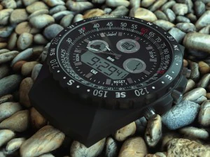 parte detalhada do mostrador do rel&oacute;gio Modelo 3D