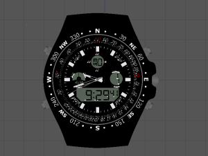 detailed watch face part Model 3D
