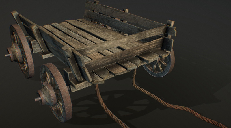 Old barrow Modèle 3D .c4d .max .obj .3ds .fbx .stl .blend