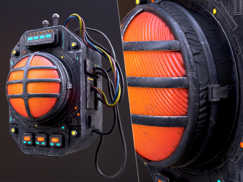 Sci Fi Signal Light 3D Model