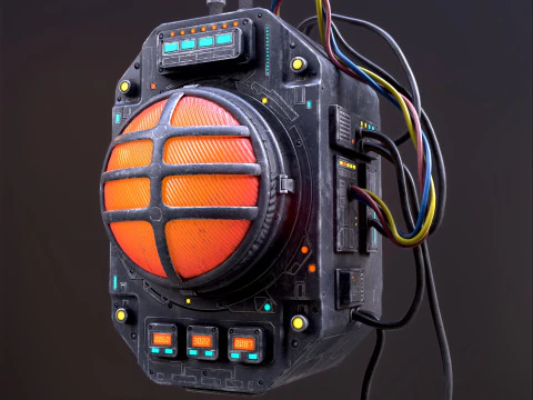 Sci Fi Signal Light 3D Model