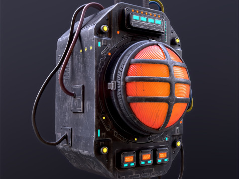 Sci Fi Signal Light Modelo 3D