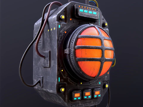 Sci Fi Signal Light 3D Model