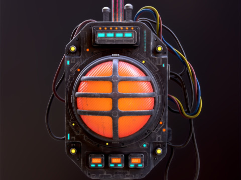Sci Fi Signal Light Modelo 3D