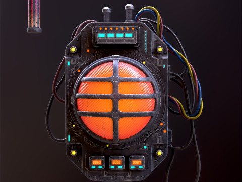 Sci Fi Signal Light Modelo 3D
