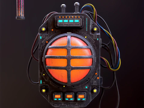 Sci Fi Signal Light 3D Model