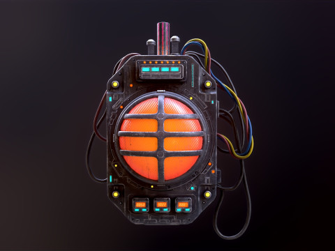 Sci Fi Signal Light Modelo 3D