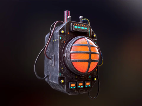 Sci Fi Signal Light 3D Model