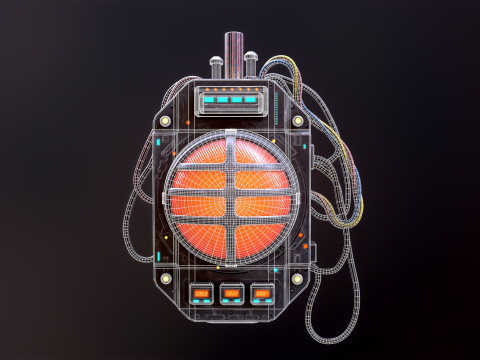 Sci Fi Signal Light Modelo 3D